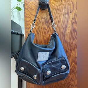 Coach Black Leather Hobo Bag